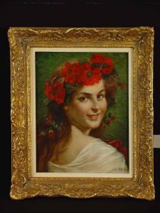 Madchen Mit Mohn by Ludwig Graf