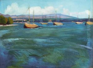 Bucht Von Cigale by Ludwig Ferdinand Graf