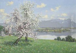 Obstblute Am Chiemsee - Blick Auf Die Fraueninsel. by Philip Graf