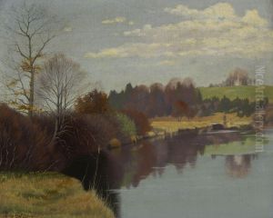 Uferlandschaft Im Vorfruhling.