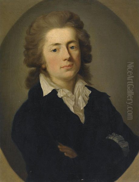 Portrait Of Jan Potocki, Half Length In A Painted Oval - view 1