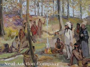 Meeting Of Father Marquette And A Pottawatamie Chief