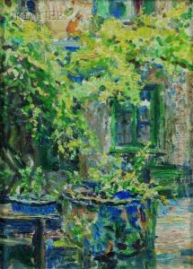 New Orleans Courtyard by Robert Wadsworth Grafton