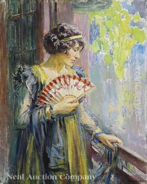 Lady With A Fan - view 1