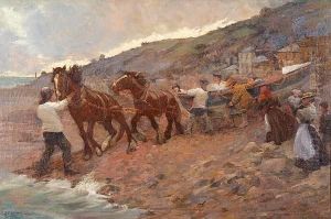 Launching The Lifeboat, Penzance