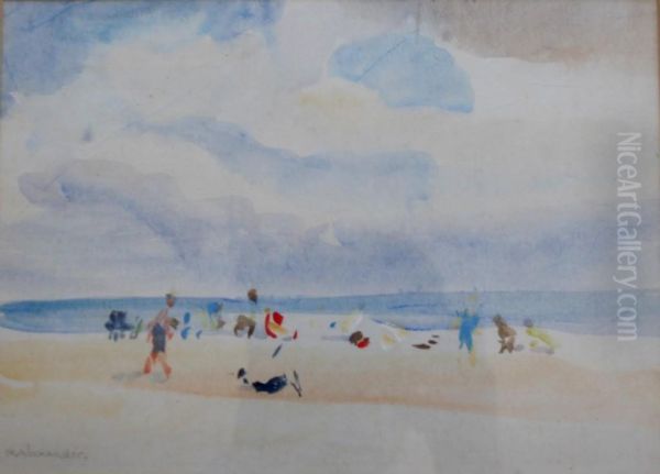 Figures On A Beach - view 1
