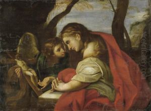 Maria Magdalena Mit Dem Engel by Antiveduto Grammatica