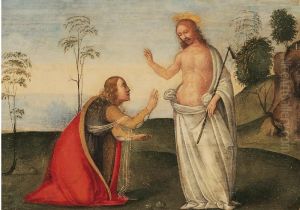 Noli Me Tangere
 Tempera Su Tavola, Cm. 34,5x48,2 by Pseudo Granacci