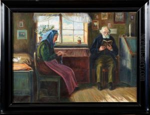 Ett Kapitelur Postillan - Gotlandsk Interior Fran Ronehamn by Julius Granberg
