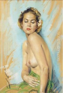 Seated Nude by Jean-Albert Grand-Carteret
