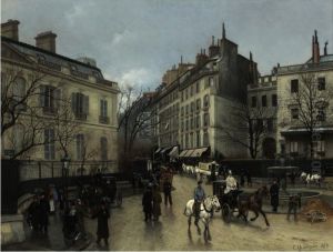 Place Saint-georges, Paris by Edmond Georges Grandjean