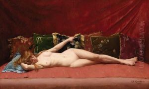 Femme Nue Allongee by Edmond Georges Grandjean