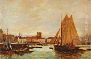 Bateau De Peche A Dieppe by Grandsire, Pierre Eugene