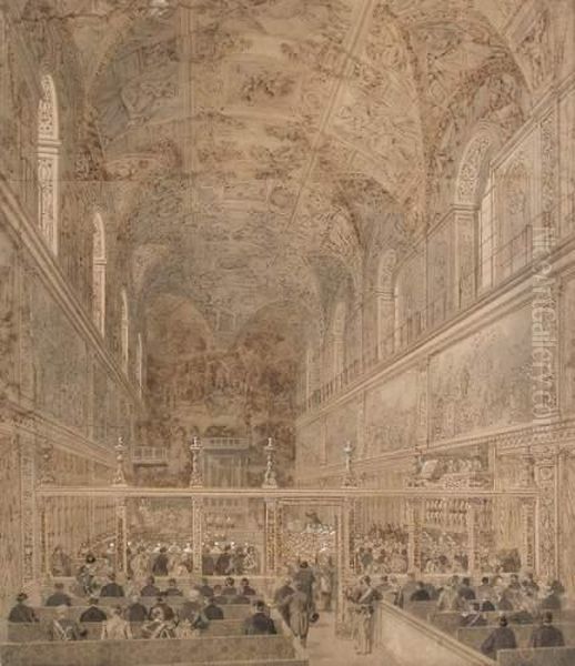 Ceremonie Papale Dans La Chapelle Sixtine - view 1