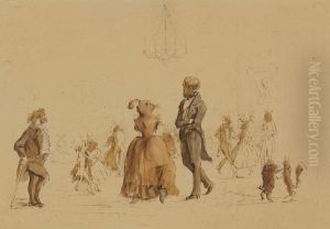 La Polka Des Animaux; Et Caricature De Trois Personnages by Jean-Jacques Grandville