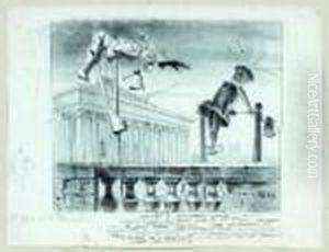 Montage Avec Quatre Caricatures Et Deux Gravures Montage Avec Quatre Caricatures Et Deux Gravures
