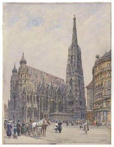 Die Stephanskirche In Wien by Ernst Graner