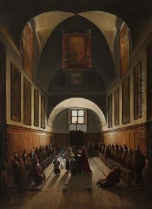 Le Chur De La Chapelle Des Capucins by Francois-Marius Granet