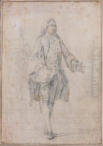 Gentilhomme En Pied by Hubert-Francois Gravelot
