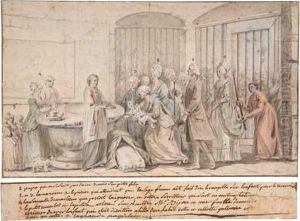 Baptism Scene by Hubert-Francois Gravelot
