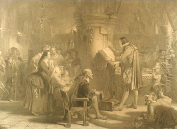 The First Reading Of The Bible In The Crypt Of Old St. Paul's - view 1