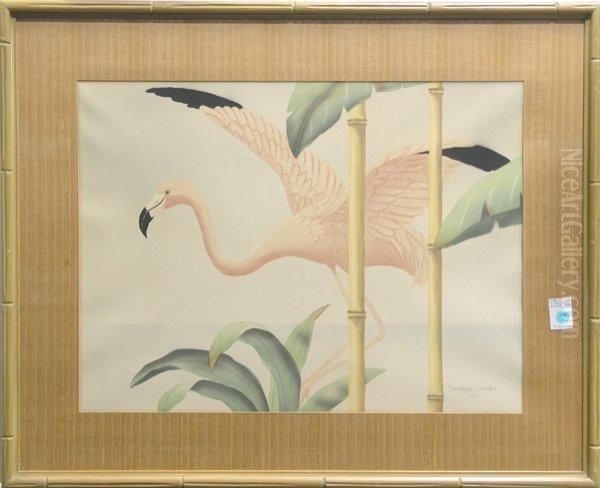 Flamingo And Bamboo - view 1