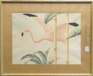 Flamingo And Bamboo by Shirrell Watson Graves