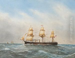 H.m.s Bellerophon At Sea