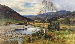 Fishing At A Highland Stream