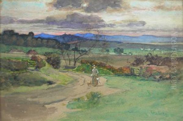 A Borders Landscape With A Lady And Her Companion - view 1