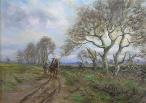 Horseman Along A Country Lane by George Gray