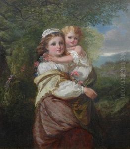 Sisters In A Landscape. by Kate Gray