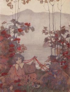 String Of Rowan Berries by Norah Neilson Gray