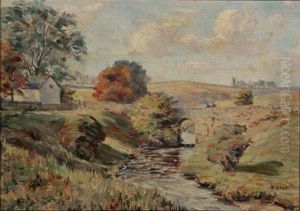 Countryside With Winding River