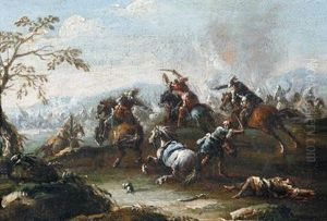 Combattimento Con Un Cavallo Bianco In Primo Piano
