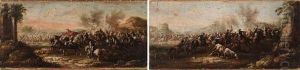 Cavalry Skirmishes Between Turks And Christians by Pietro Graziani