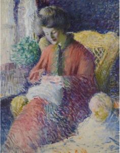 Sewing by Edmund William Greacen