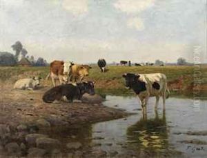 Cows In The Meadow by Greben
