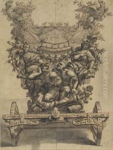 A Pair Of Designs For A Processional Coach For The Prince Oflichtenstein