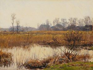 Herbstliche Bachlandschaft by Peter Greeff