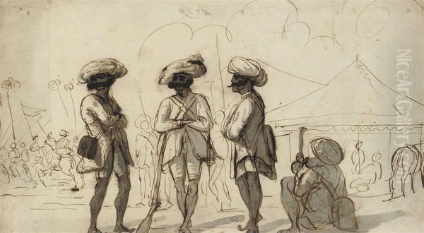 Sepoys In Camp - view 1