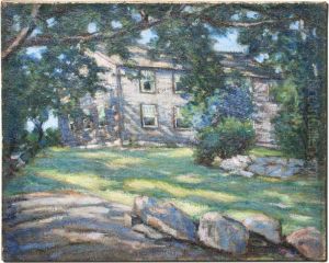 New England Home In The Afternoon Sun by Bernard I. Green