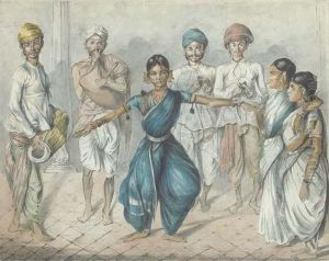 Dancing Girls And Musicians, Coromandel, Madras by Charles Green