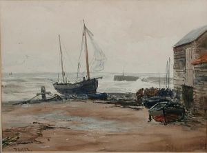 Dock Scene by David Gould Green