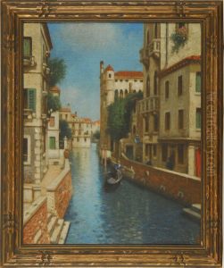 Venice Canal Scene by Frank Russell Green
