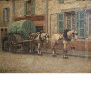 Horse And Wagon, Nemours, France