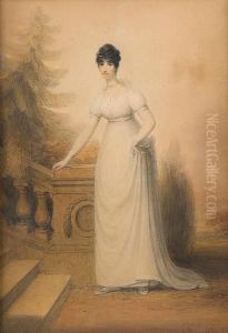 A Portrait Of Mary Ann Hasted, Wife Of Reverend Hasted by James Green