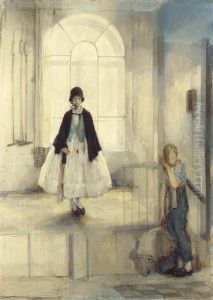 Two Figures In A Stable by Madeline Green