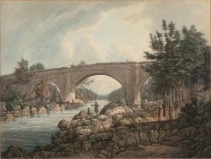 The Bridge At Kirby Lonsdale, Westmoreland by William Green