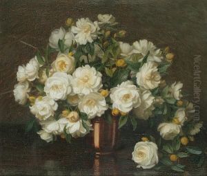 Still Life Of White Roses